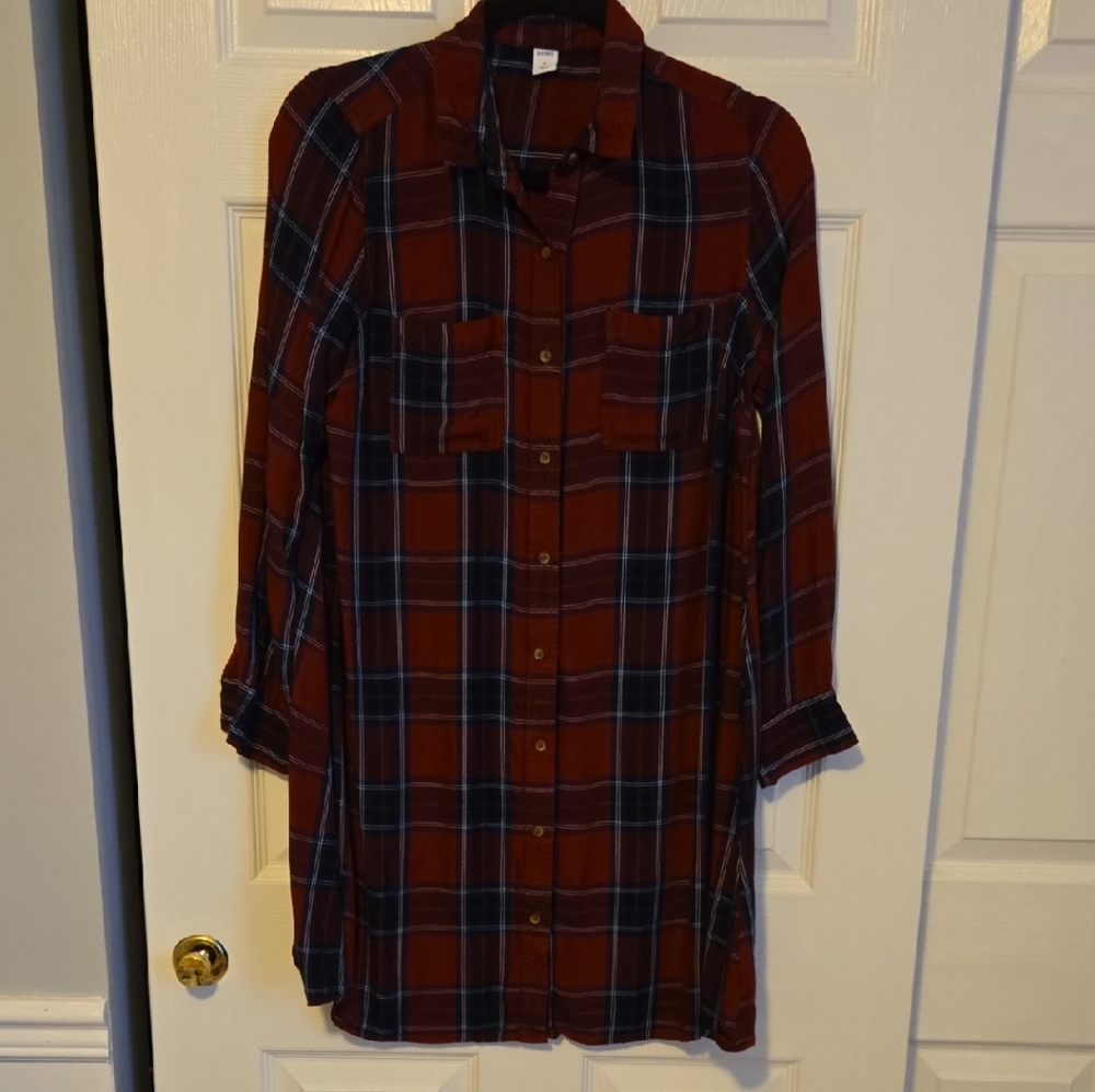 Old Navy Red and Blue Plaid Dress